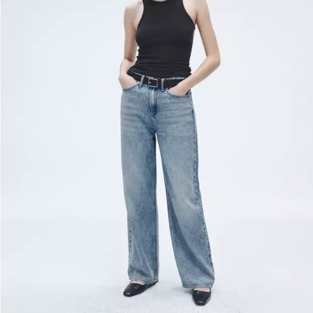 Rag & Bone Sz 26 Jeans Featherweight Denim Logan Wide-Leg Audrey